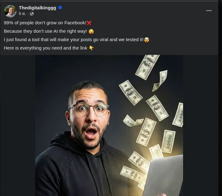 Facebook post from Thedigitalkinggg about ViralSky