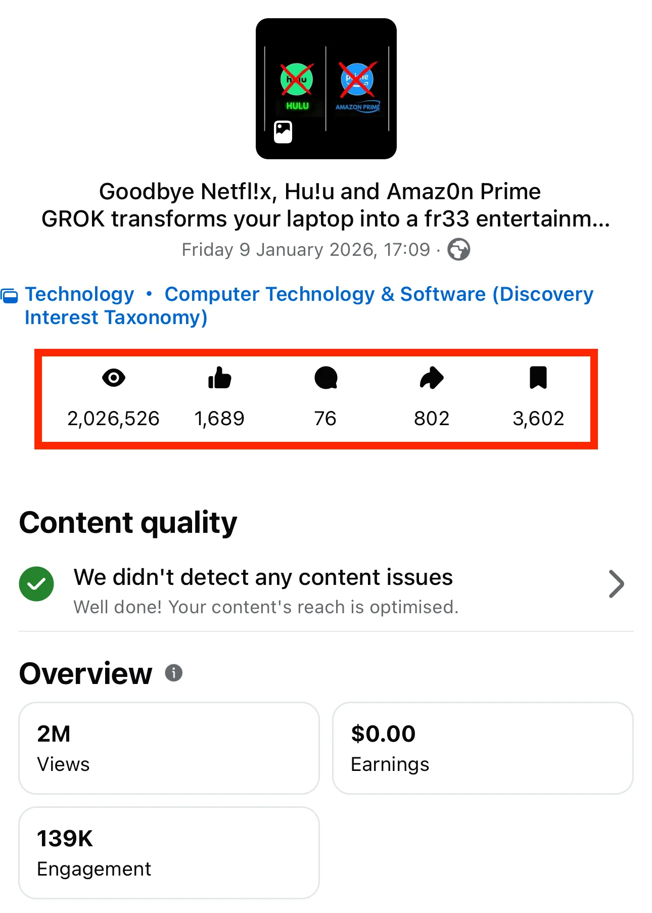 Viral thread example 6