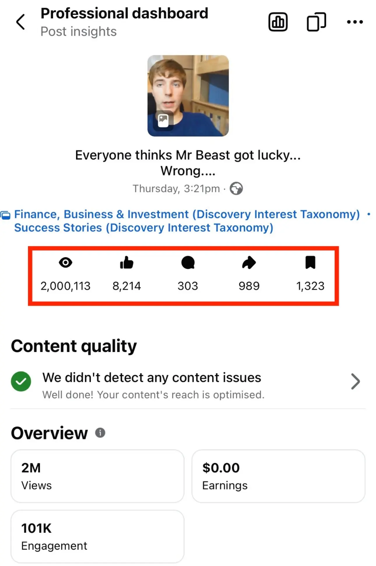 Viral thread example 1